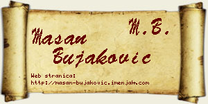 Mašan Bujaković vizit kartica
